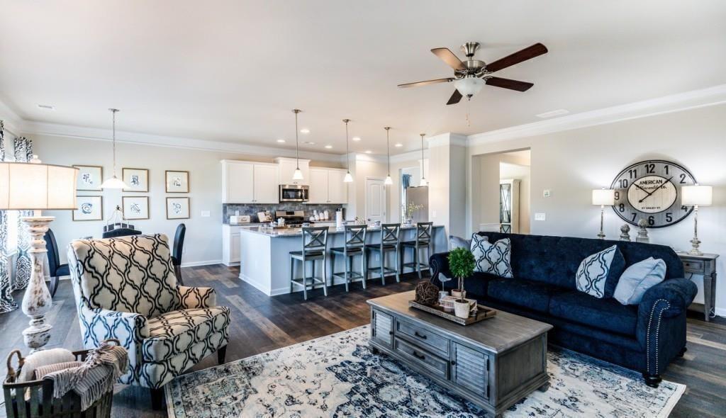 1234 Saddle Ridge Trail Calhoun, GA 30701 - Photo 10 of 18 a living room with furniture and a view of kitchen