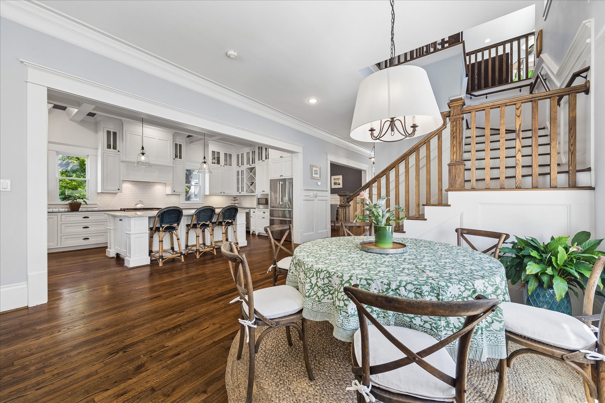617 Harvard Street Houston, TX 77007 - Photo 12 of 39 a view of a dining room with furniture and wooden floor