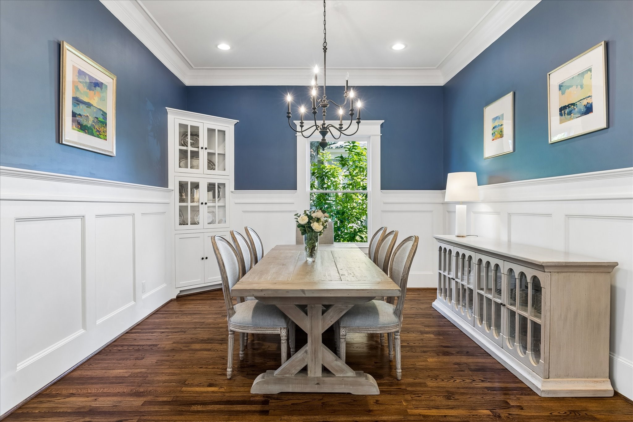 617 Harvard Street Houston, TX 77007 - Photo 8 of 39 a view of a dining room with furniture window and wooden floor