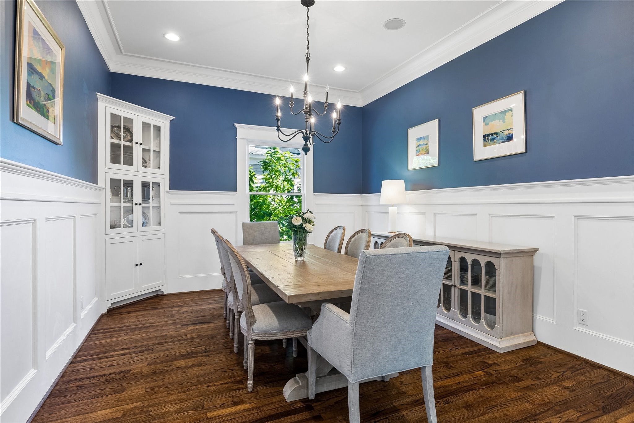 617 Harvard Street Houston, TX 77007 - Photo 9 of 39 a view of a dining room with furniture window and wooden floor