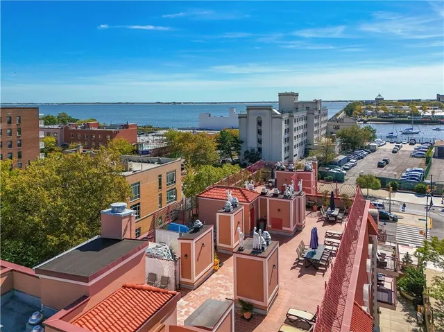 a view of city and ocean