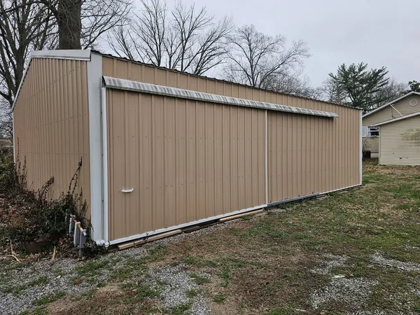 a backyard of a house
