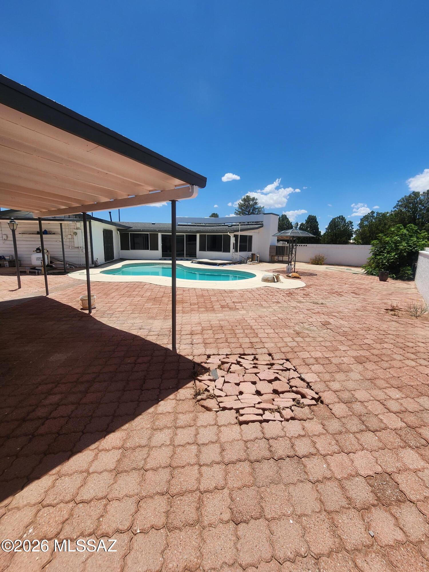 2690 East 9th Street Douglas, AZ 85607 - Photo 21 of 49 back yard with pool view