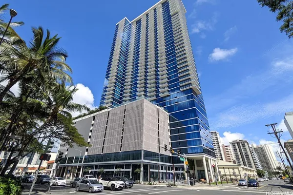 a front view of a building