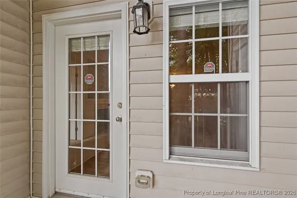 a view of front door of house