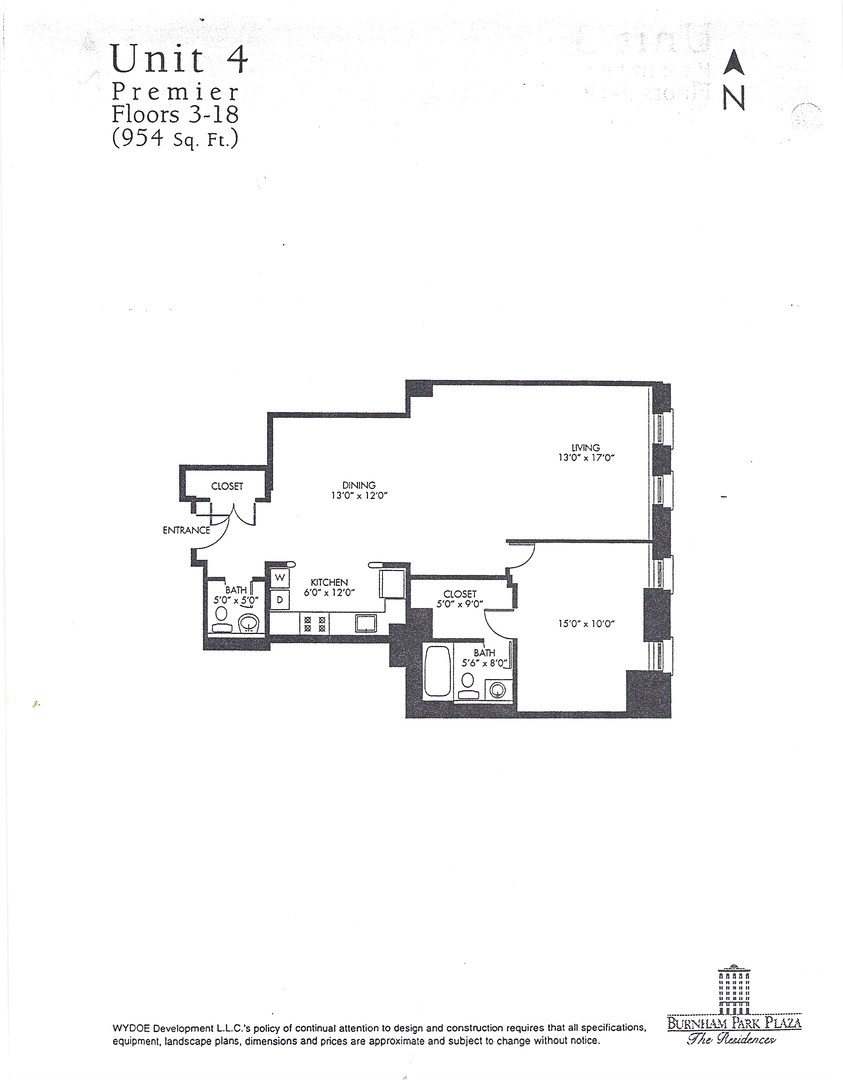 40 East 9th Street, Unit 1604 Chicago, IL 60605 - Photo 25 of 25 a picture of a floor plan