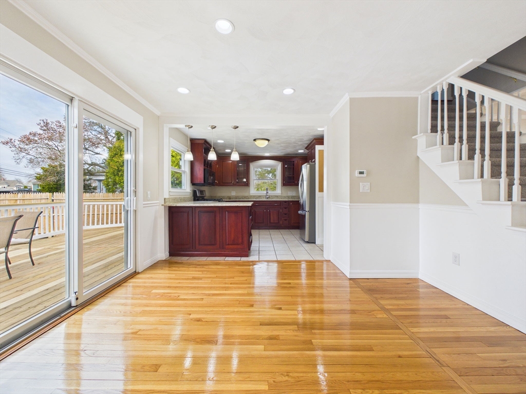 786 Wildwood Road New Bedford, MA 02745 - Photo 11 of 39 a view of kitchen with kitchen island granite countertop cabinets and outdoor view