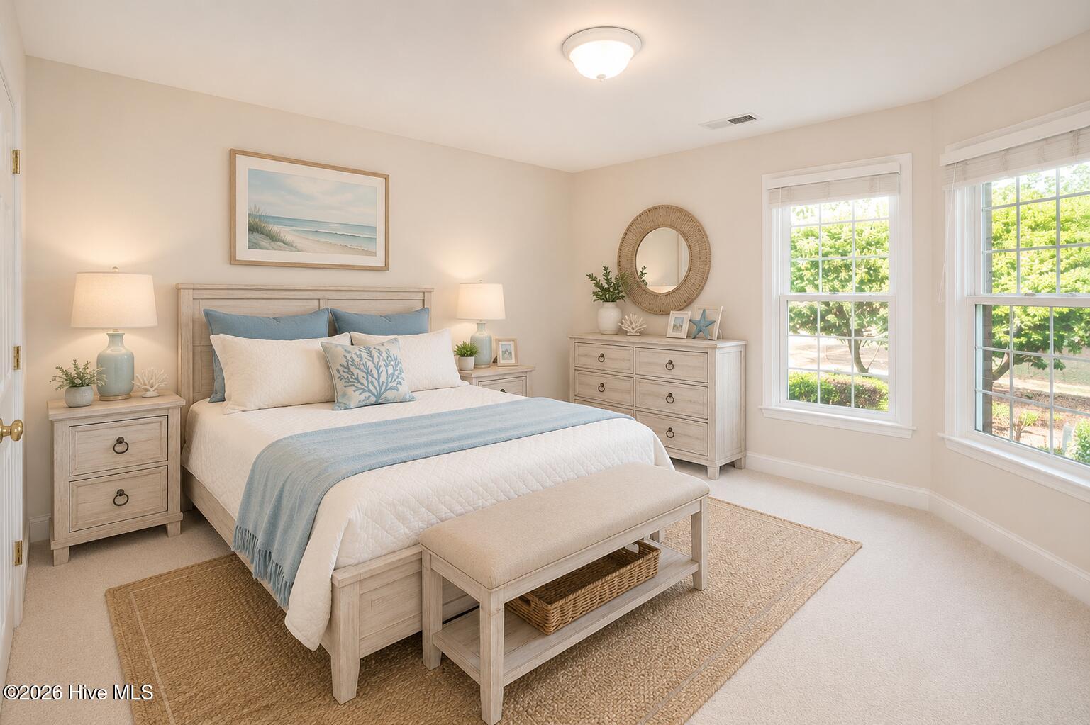 523 Candlewick Lane Southwest Ocean Isle Beach, NC 28469 - Photo 36 of 85 AI Generated Guest Bedroom 2 Update