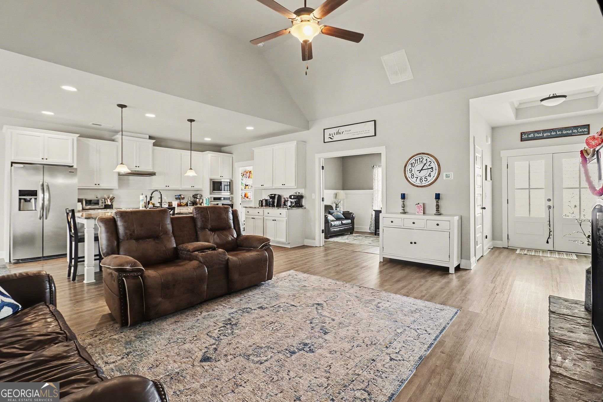 9 Union Street Newnan, GA 30263 - Photo 12 of 31 a living room with furniture and kitchen view