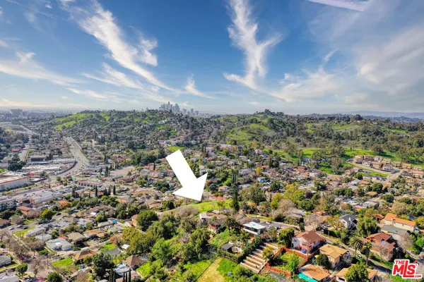 an aerial view of a city