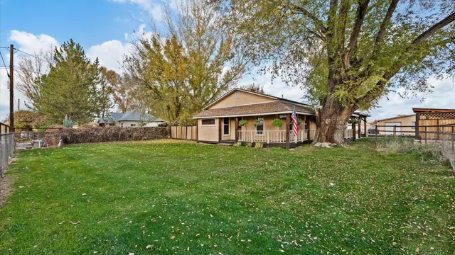 a view of a yard in front of house