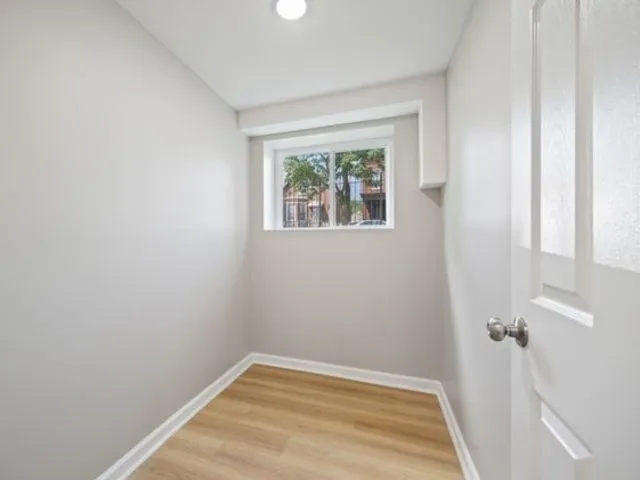 an empty room with a window