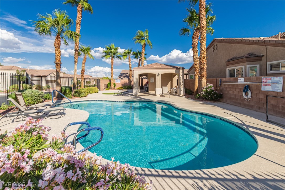 6125 Powdermill Street Las Vegas, NV 89148 - Photo 28 of 33 Community pool featuring a patio and a residential view