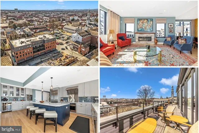 a view of a living room and kitchen