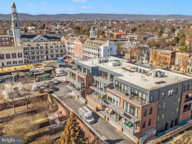 a view of a city that has tall buildings