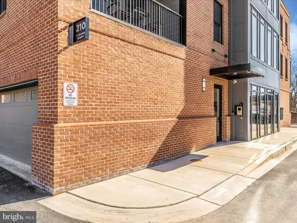 a view of a brick building