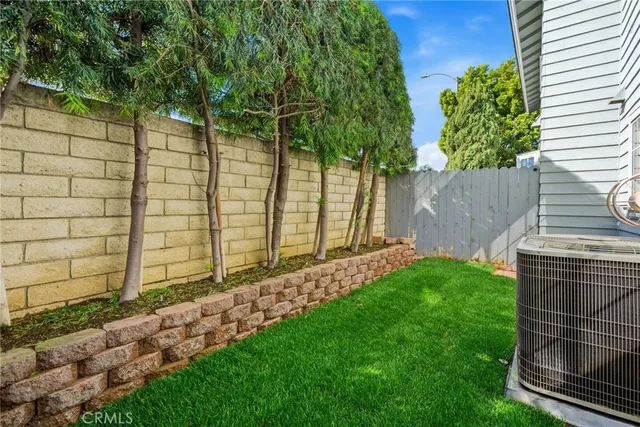 a view of a backyard with a garden