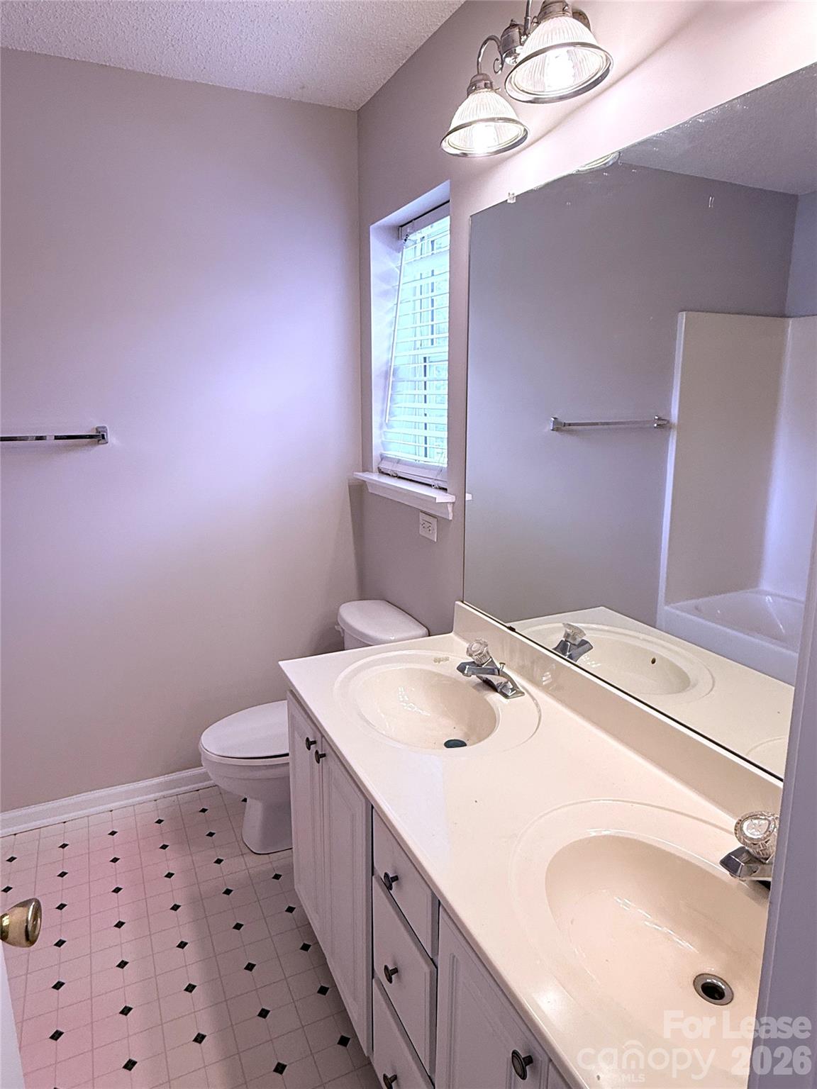 11519 Retriever Way Charlotte, NC 28269 - Photo 10 of 11 a bathroom with a sink a toilet a mirror and vanity