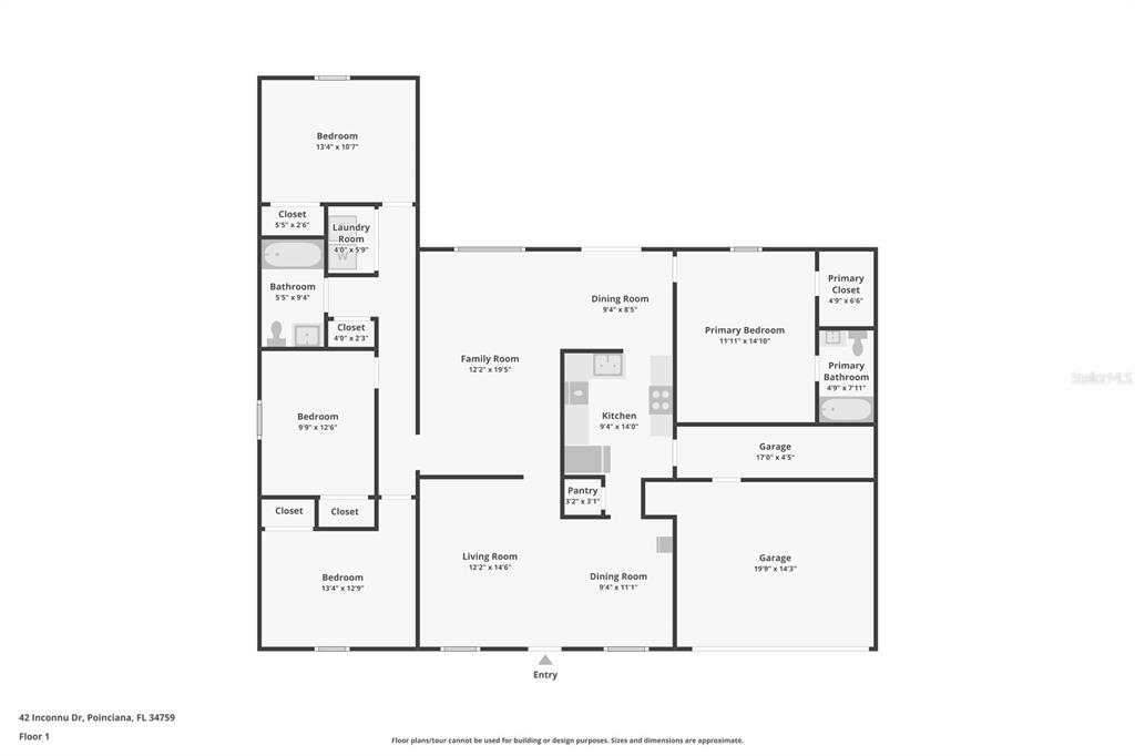 42 Inconnu Drive Poinciana, FL 34759 - Photo 29 of 29 a black and white photo of a living room