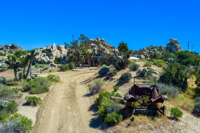 a view of a backyard