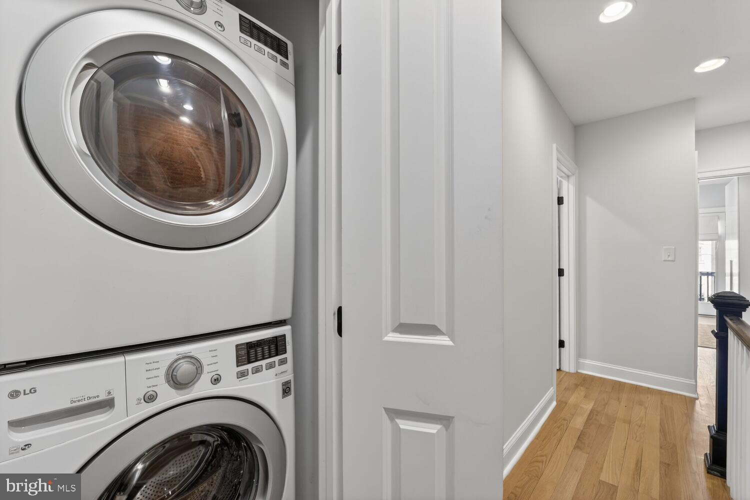 131 P Street Northwest Washington, DC 20001 - Photo 15 of 24 Modern laundry nook with sleek appliances.