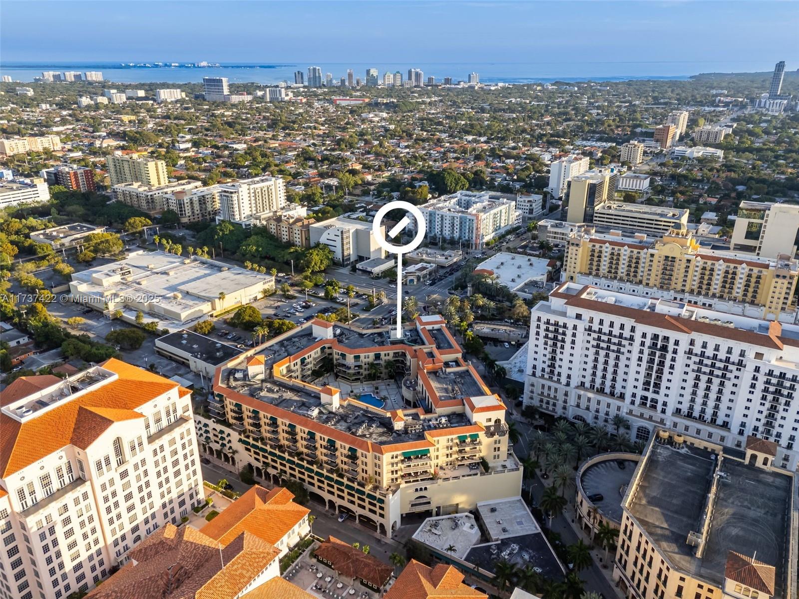 55 Merrick Way, Unit 624 Coral Gables, FL 33134 - Photo 36 of 41 an aerial view of a city
