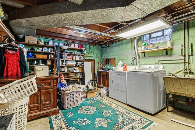 a view of storage and utility room