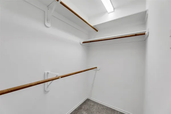 a view of small space with racks on the wall