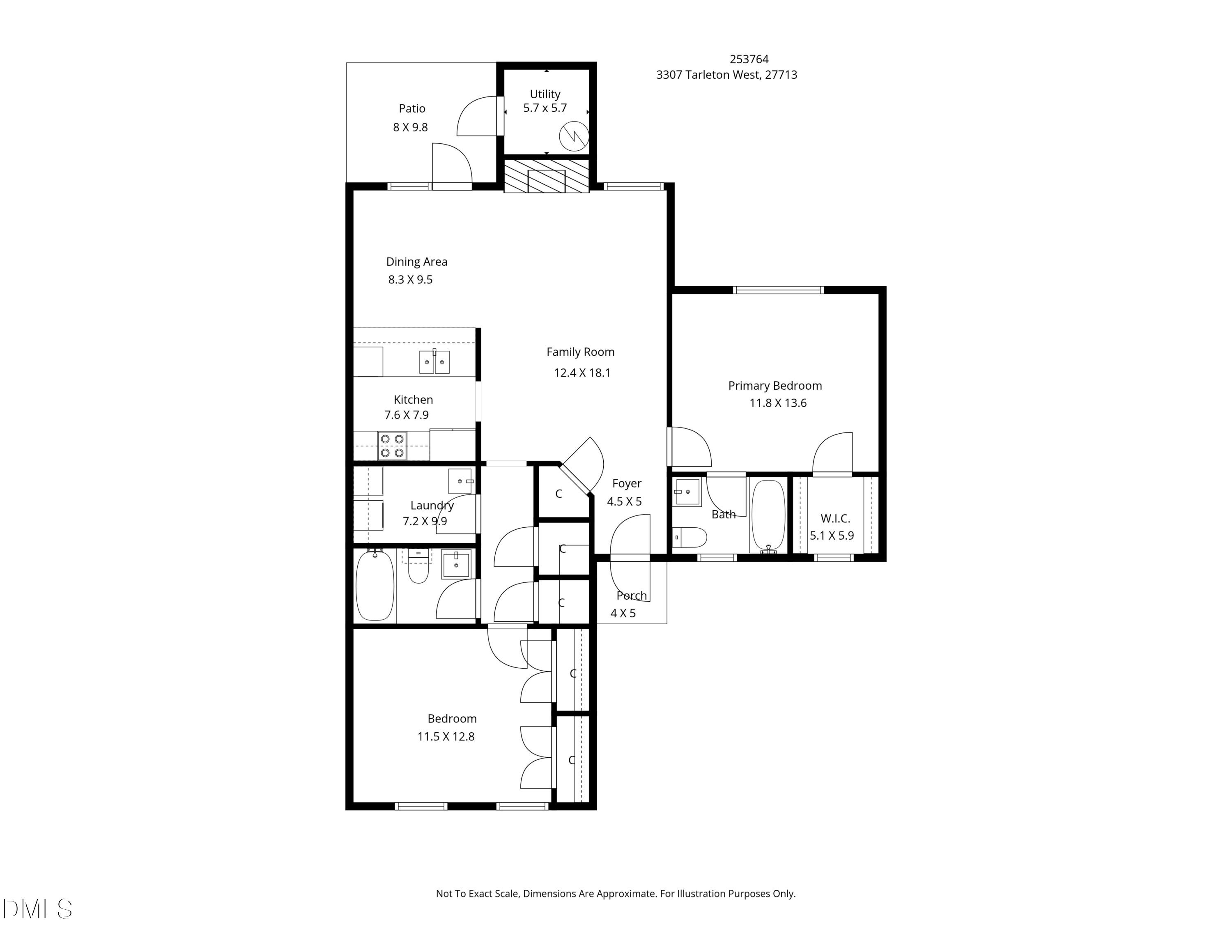 3307 Tarleton West Durham, NC 27713 - Photo 38 of 39 a picture of a floor plan