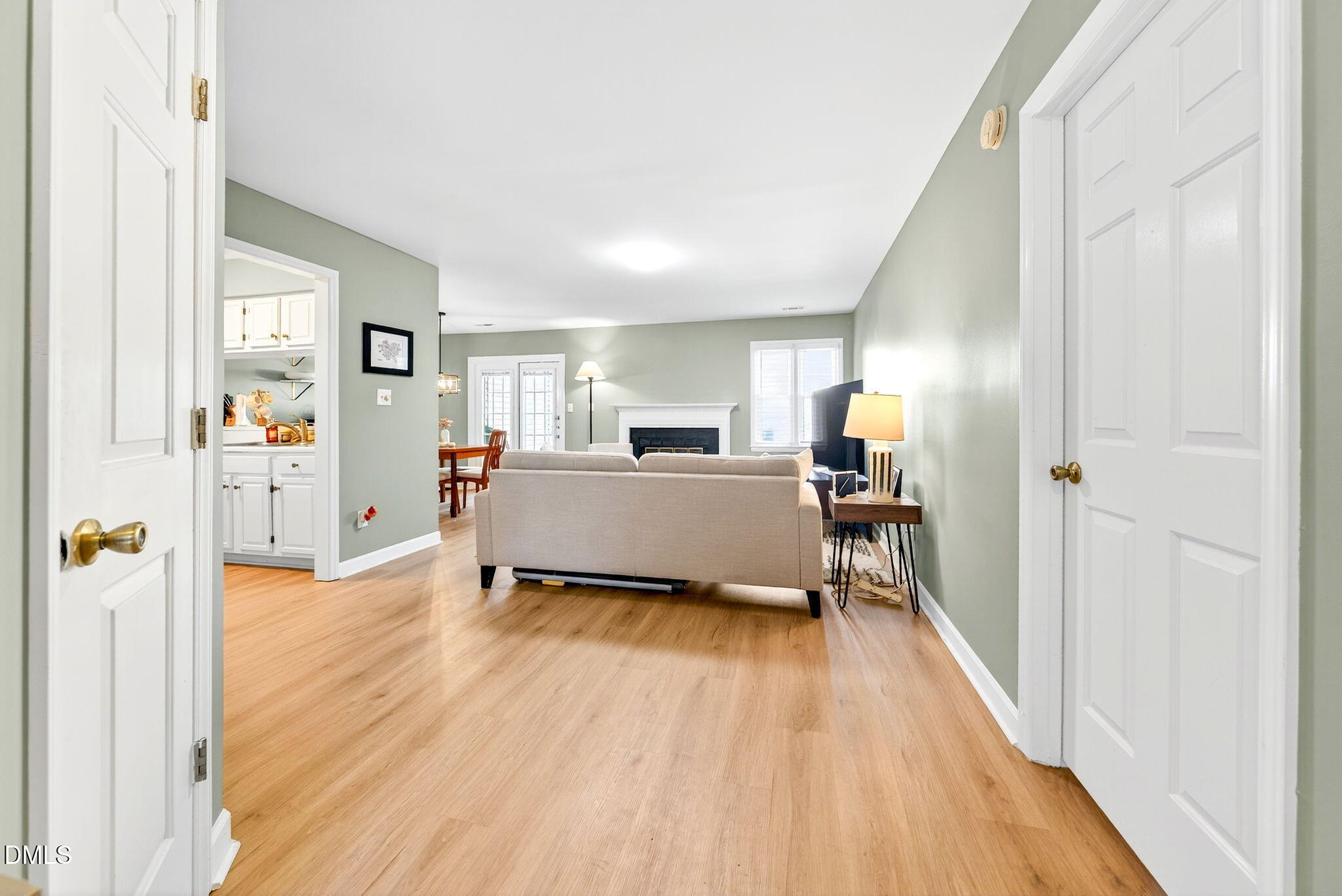 3307 Tarleton West Durham, NC 27713 - Photo 27 of 39 a bedroom with wooden floor and a bed