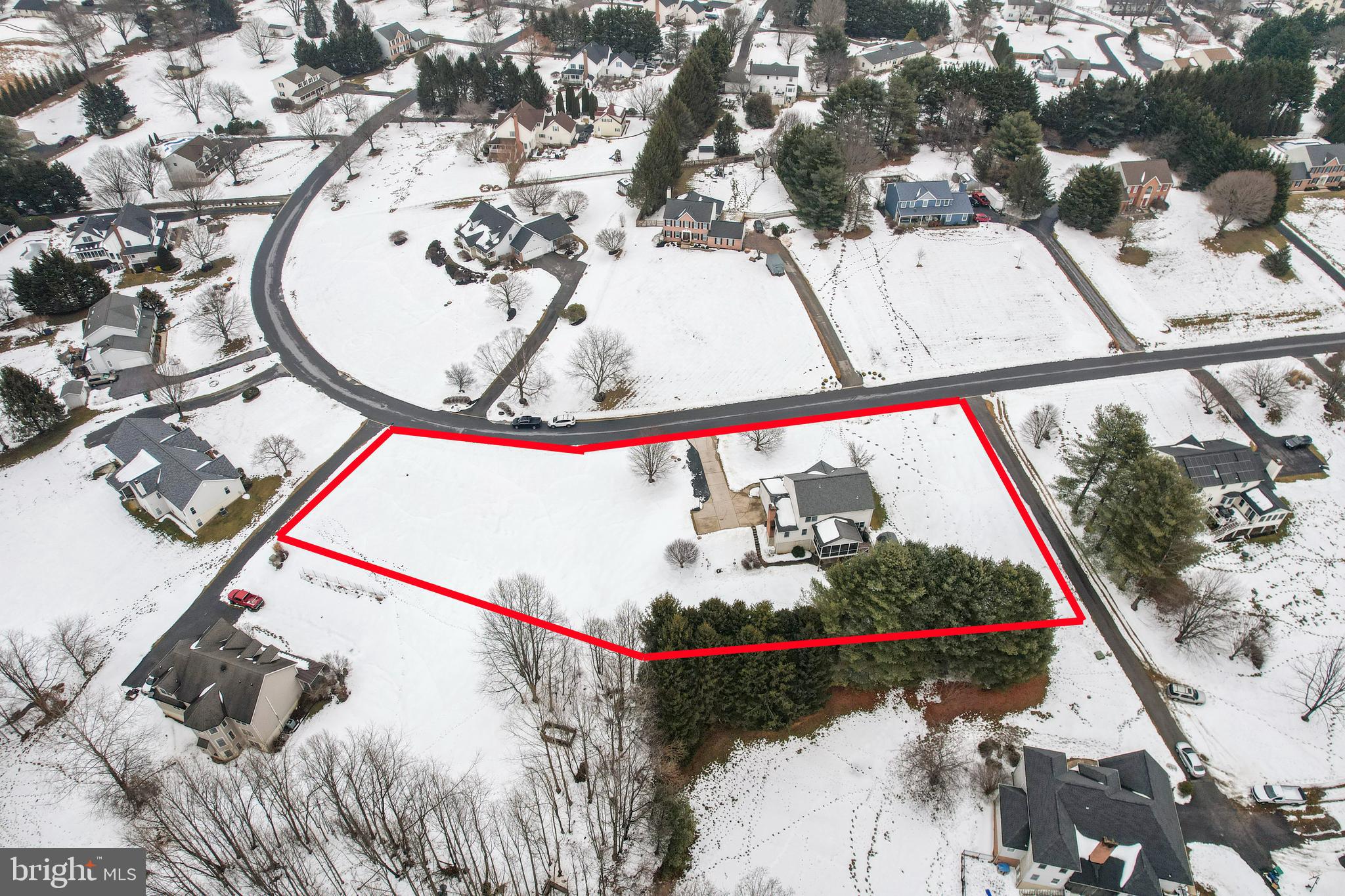 3175 Wheatfield Road Finksburg, MD 21048 - Photo 62 of 64 Aerial with lot lines drawn