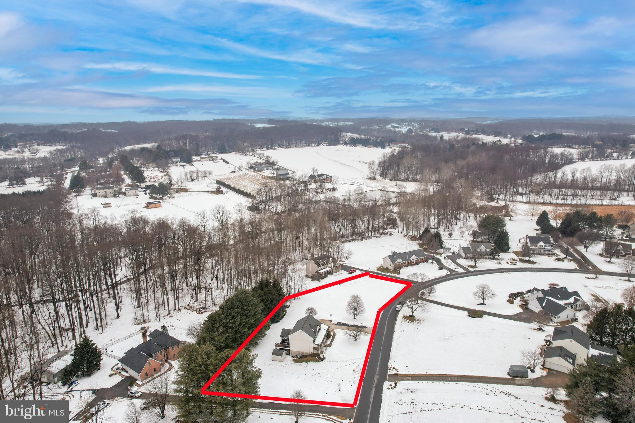 3175 Wheatfield Road Finksburg, MD 21048 - Photo 63 of 64 Aerial with lot lines drawn