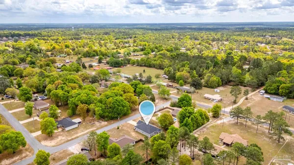 a aerial view of multiple house