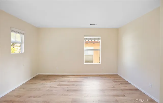 an empty room with a window