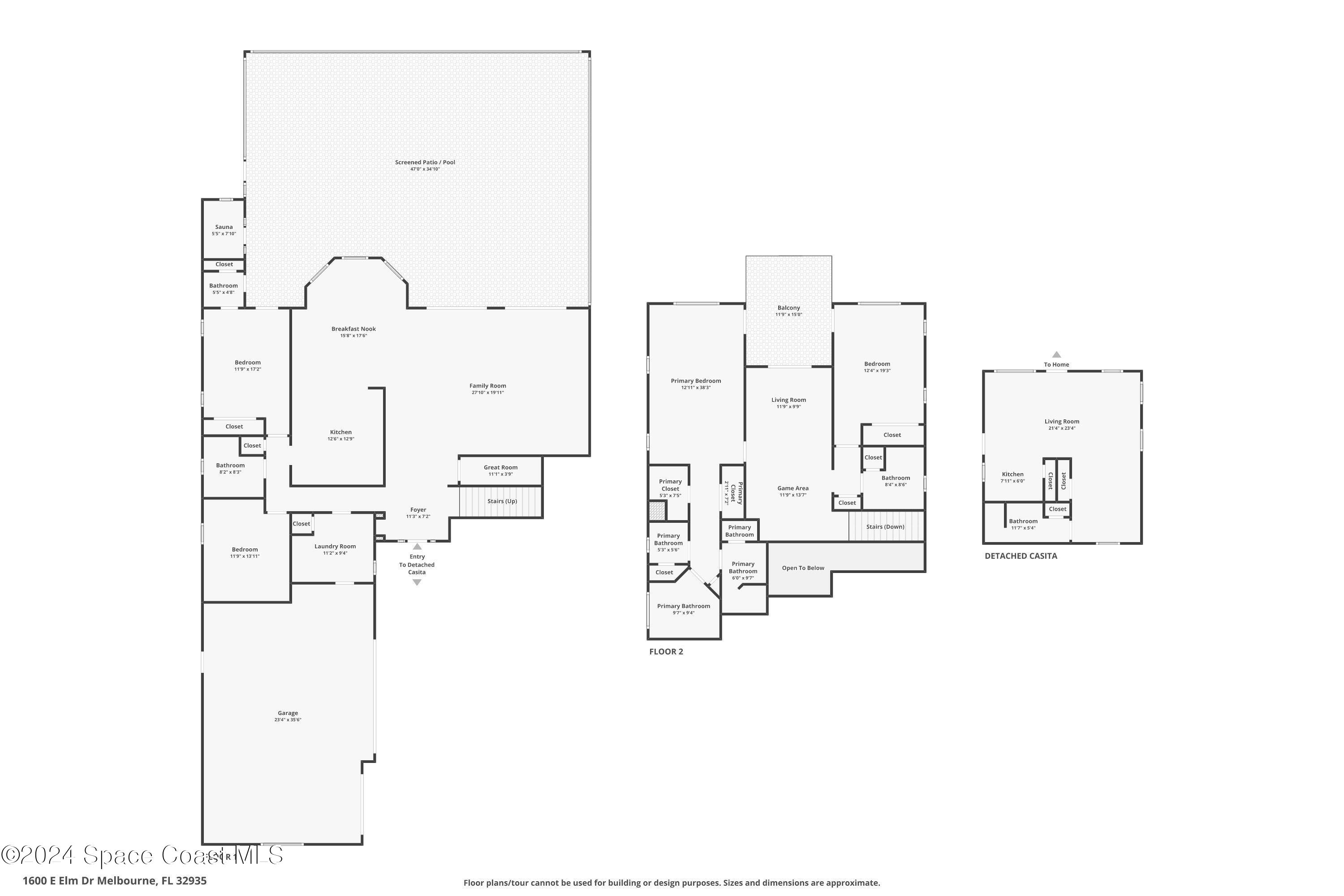 1600 Elm Drive West Melbourne, FL 32935 - Photo 79 of 79 1600 E Elm Dr Floorplan