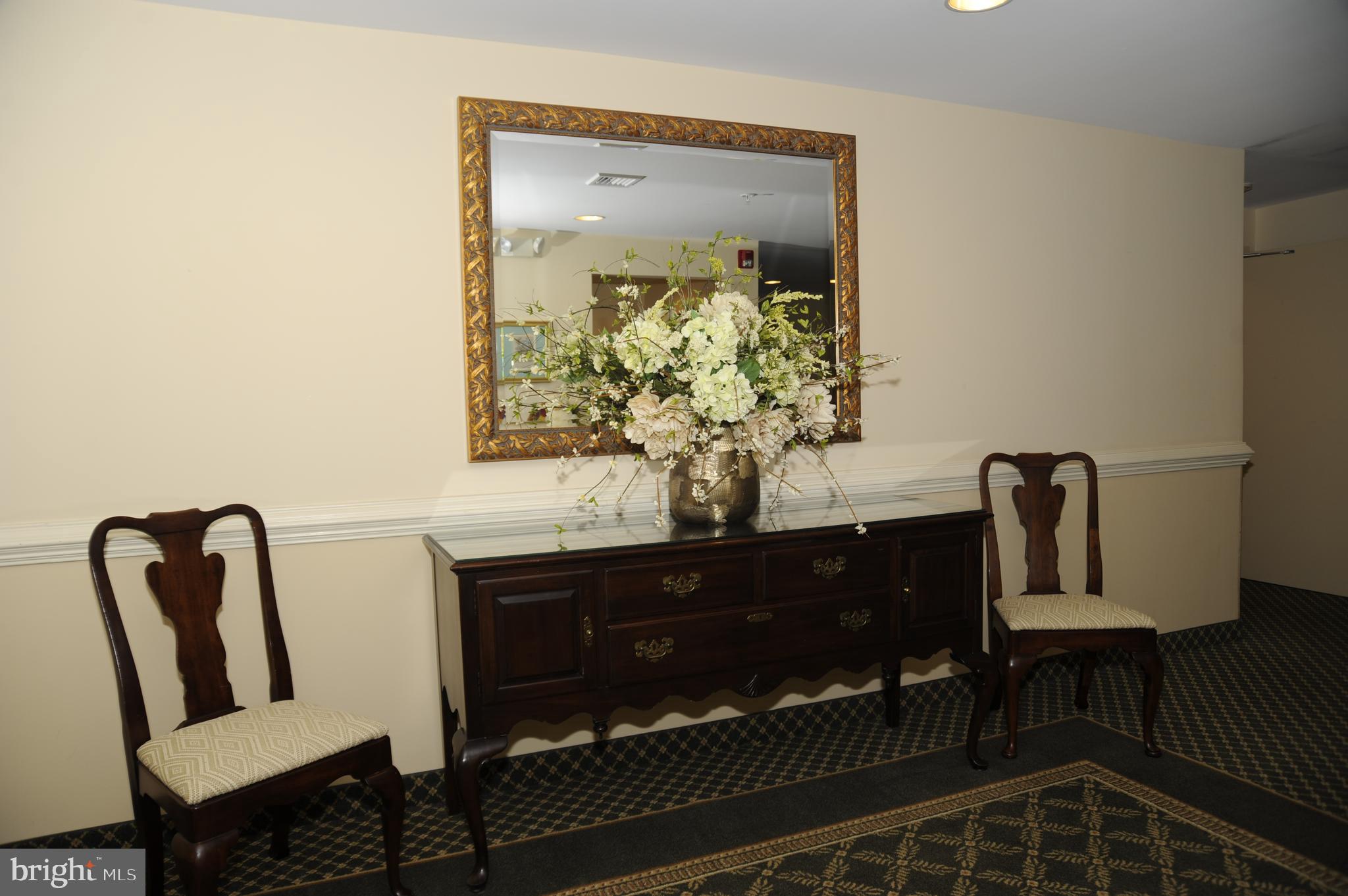 Beautiful flower arrangement in lobby!