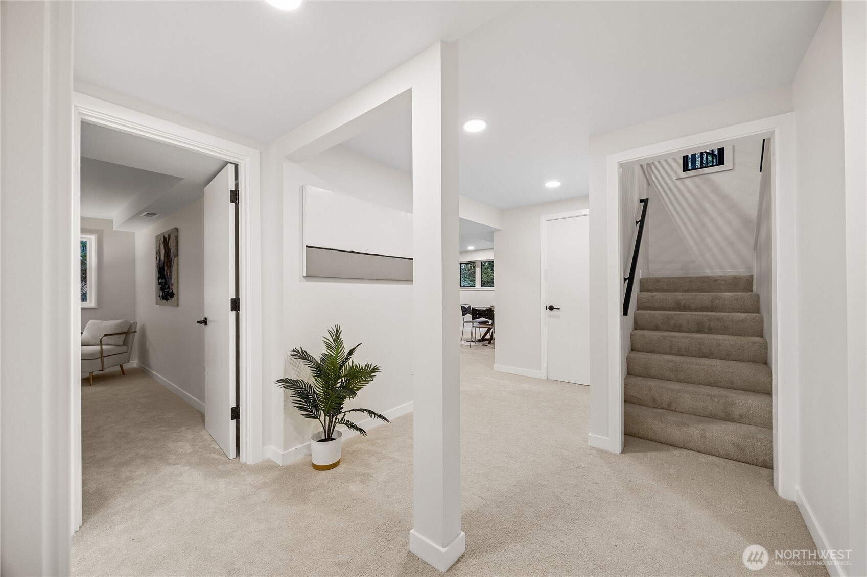 6423 East Mercer Way Mercer Island, WA 98040 - Photo 23 of 39 a view of entryway with livingroom and hallway