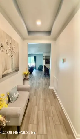 a living room with furniture and a couch