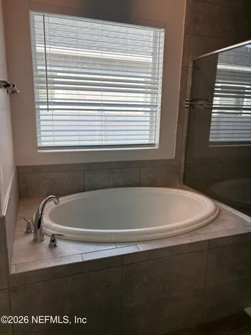 a close up of a bathtub