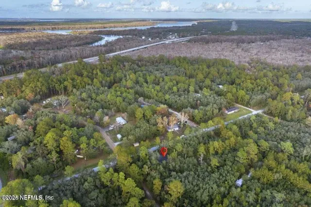 a view of a lake with an outdoor space