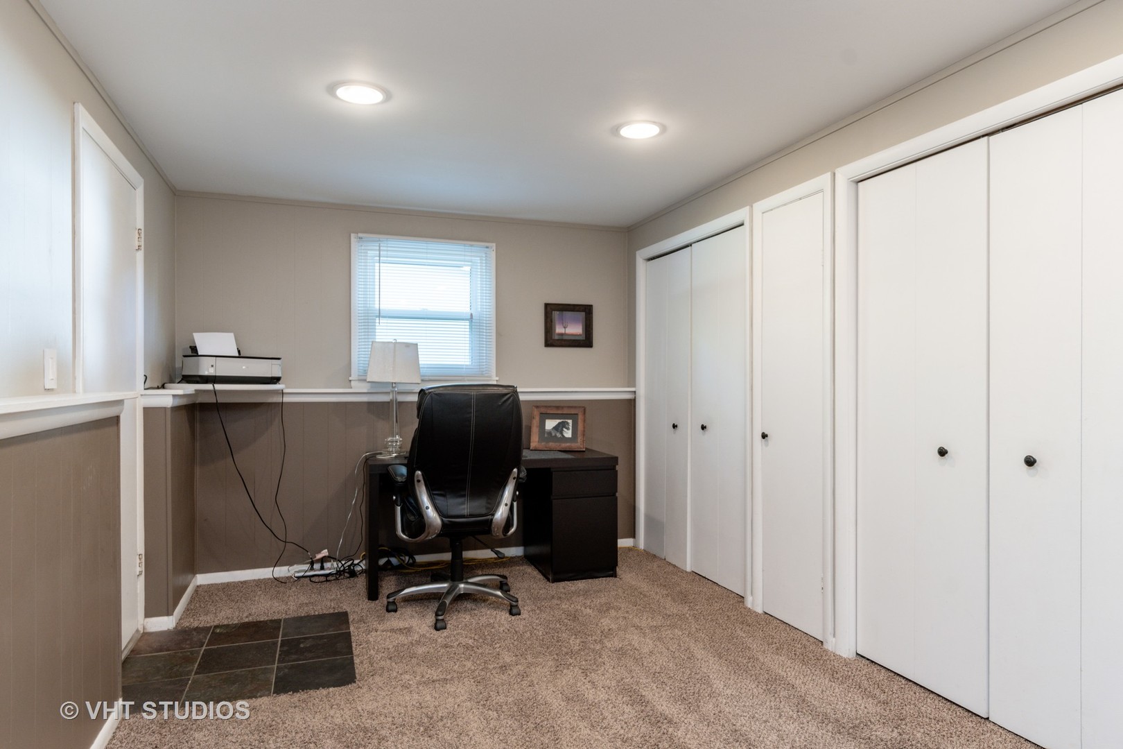 305 West Gartner Road Naperville, IL 60540 - Photo 14 of 20 a view of workspace with wooden floor windows