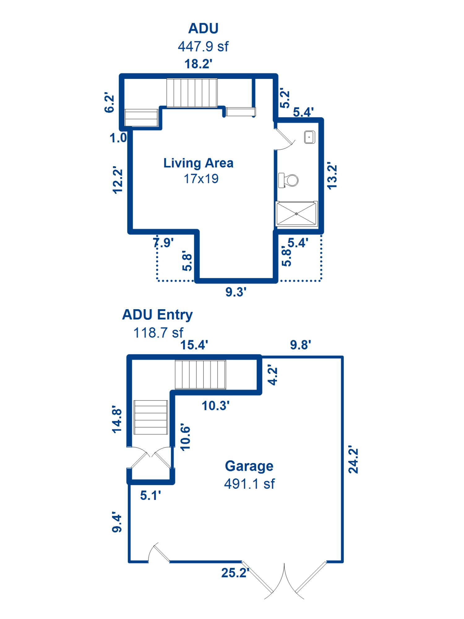 78 Smith Street Charleston, SC 29401 - Photo 29 of 29 ADU Floor Plan