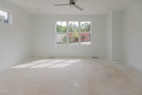 an empty room with a window