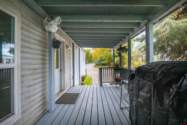 a view of balcony with a patio
