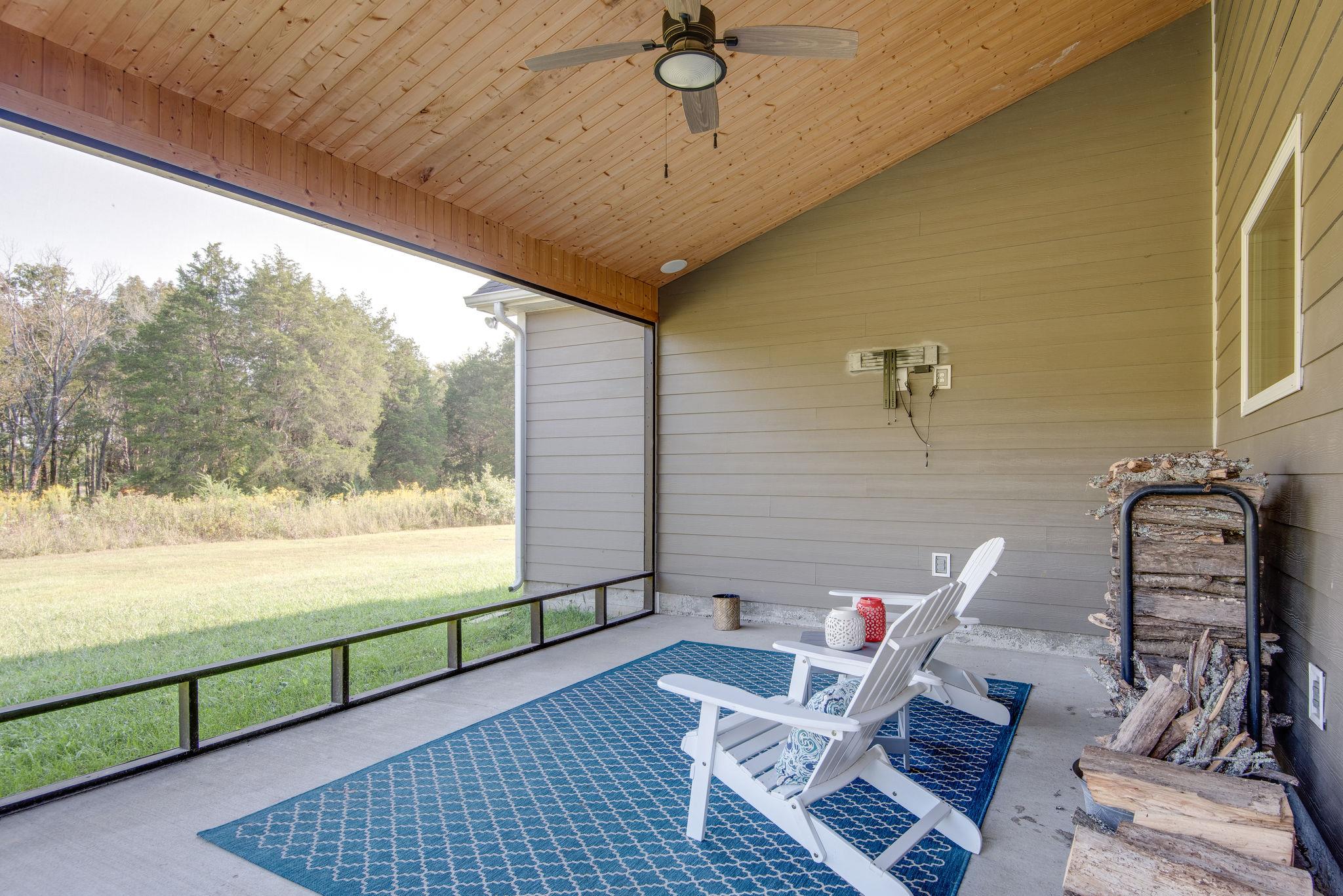 11494 Patterson Road Rockvale, TN 37153 - Photo 25 of 30 screened in porch off the living area and kitchen. watch the deer and turkey in the early morning or late evening.