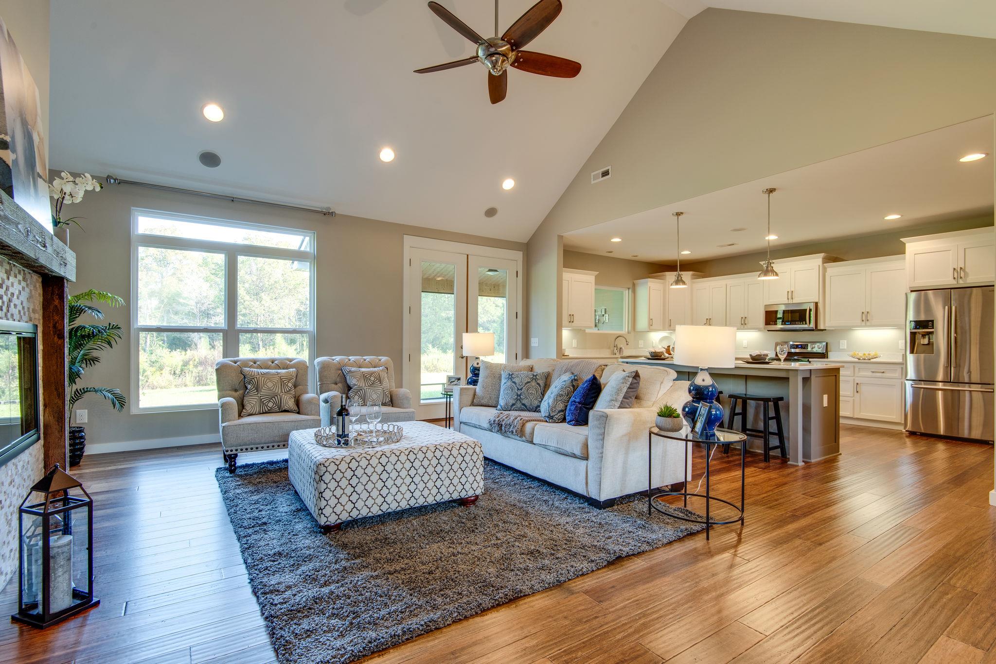 11494 Patterson Road Rockvale, TN 37153 - Photo 30 of 30 Open floor plan living with cathedral ceilings and a view of the nature wildlife from the comfort of your couch