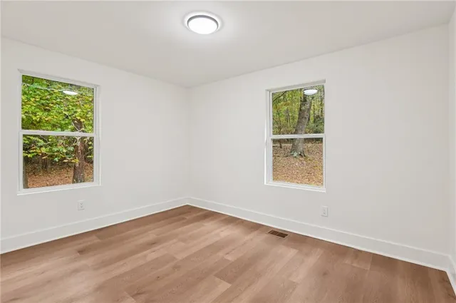 an empty room with a window