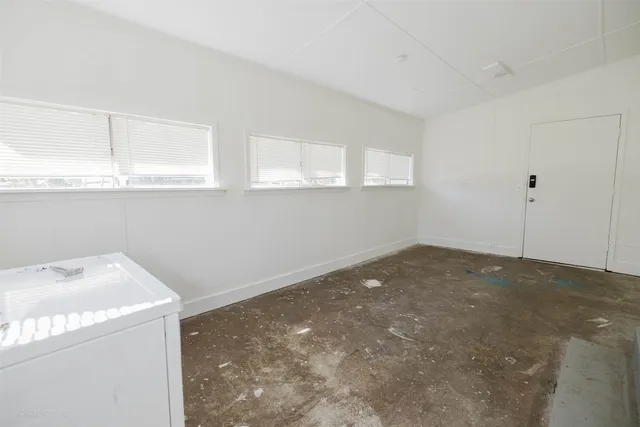 a view of utility room and window