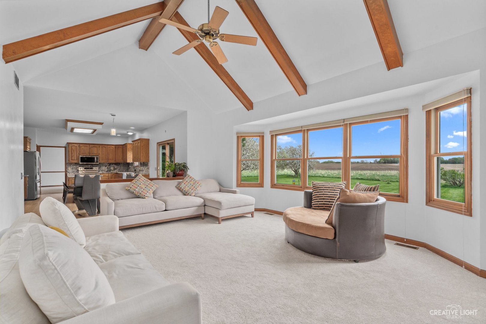 980 Eldamain Road Plano, IL 60545 - Photo 8 of 27 a living room with furniture and floor to ceiling windows