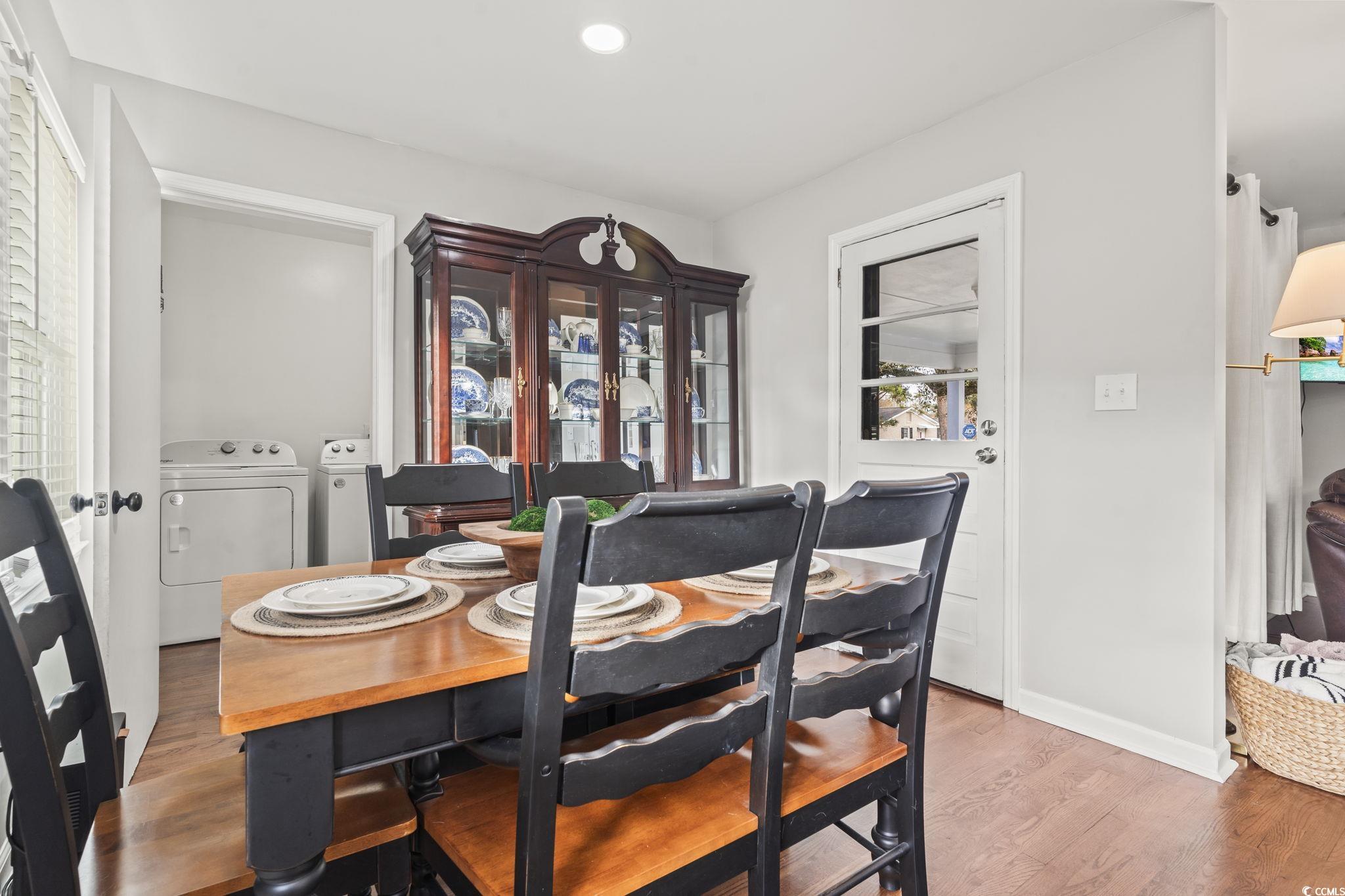1673 Middleton Street Georgetown, SC 29440 - Photo 17 of 40 Dining space with hardwood / wood-style floors, wa